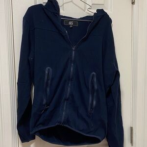 Navy Blue Zip-Up Hoodie